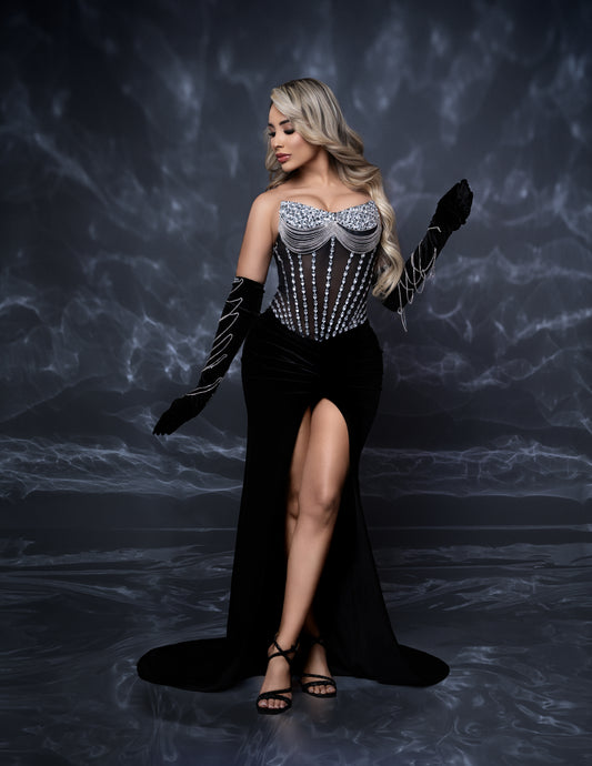 Black Diamond Glow Gown